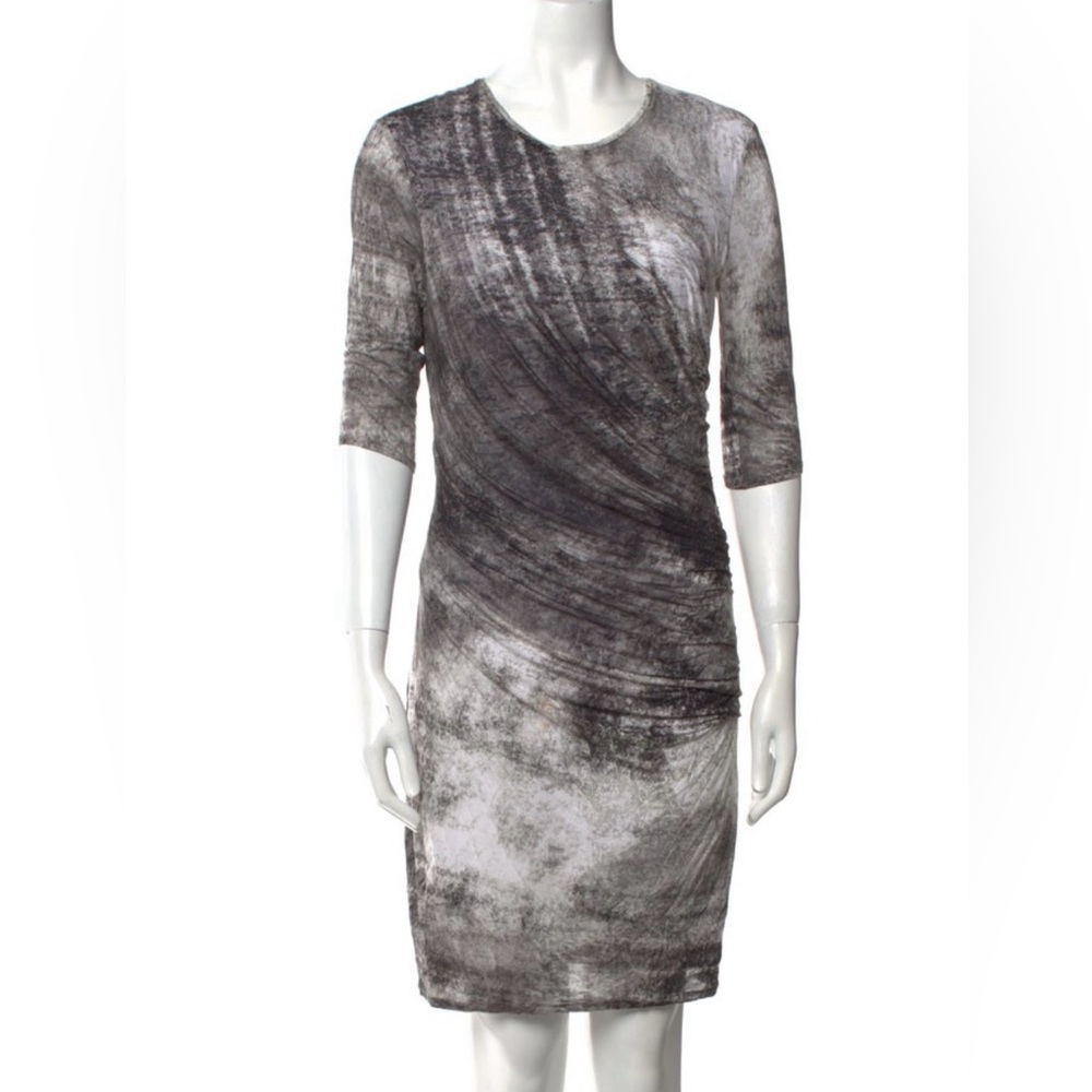 Helmut Lang Tie-Dye Knee-Length Cotton Dress